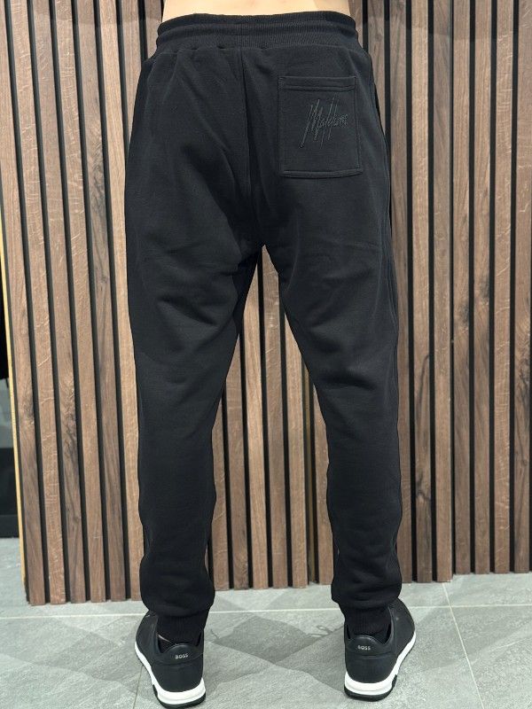 Malelions - Men Striped Signature Sweatpants - Zwart