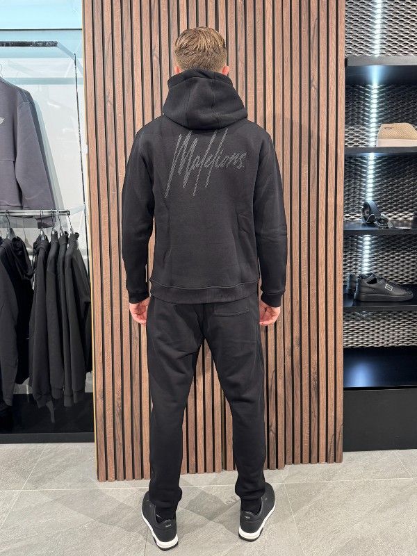 Malelions - Men Striped Signature Sweatpants - Zwart