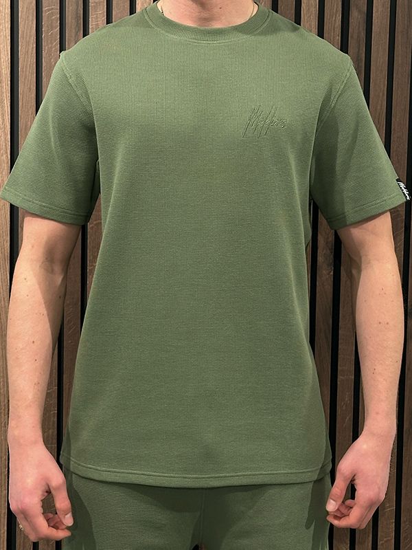 Malelions - Signature Waffle T-shirt - Groen