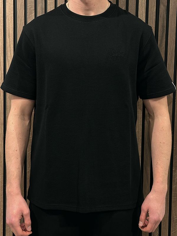 Malelions - Signature Waffle T-shirt - Zwart