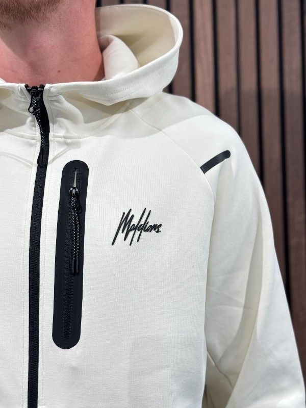 Malelions - Sport Counter Zip Hoodie - Wit