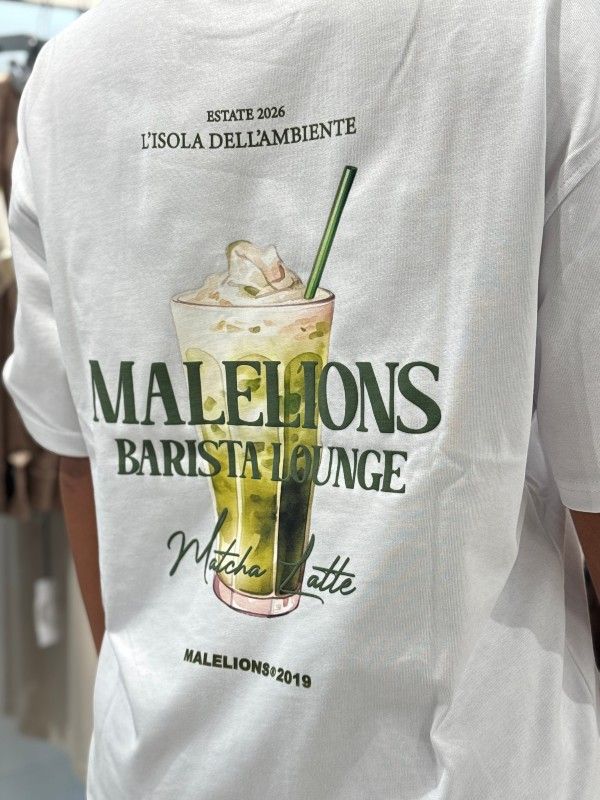 Malelions - Woman Barista Lounge Oversized T-shirt - Wit