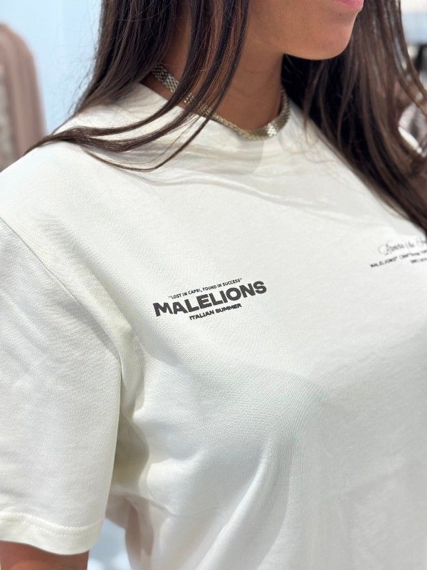 Malelions - Woman Italian Summer T-shirt Dress - Beige