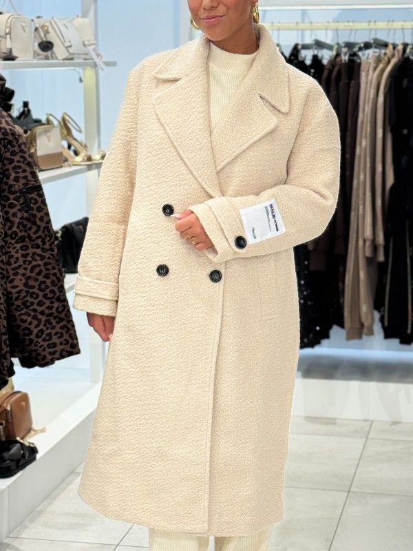 Malelions - Woman Oversized Label Coat - Beige