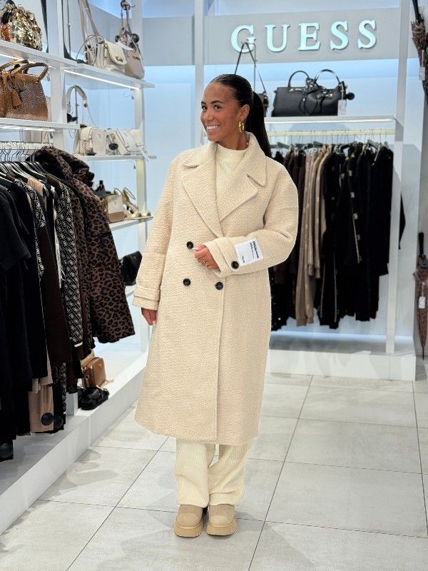 Malelions - Woman Oversized Label Coat - Beige