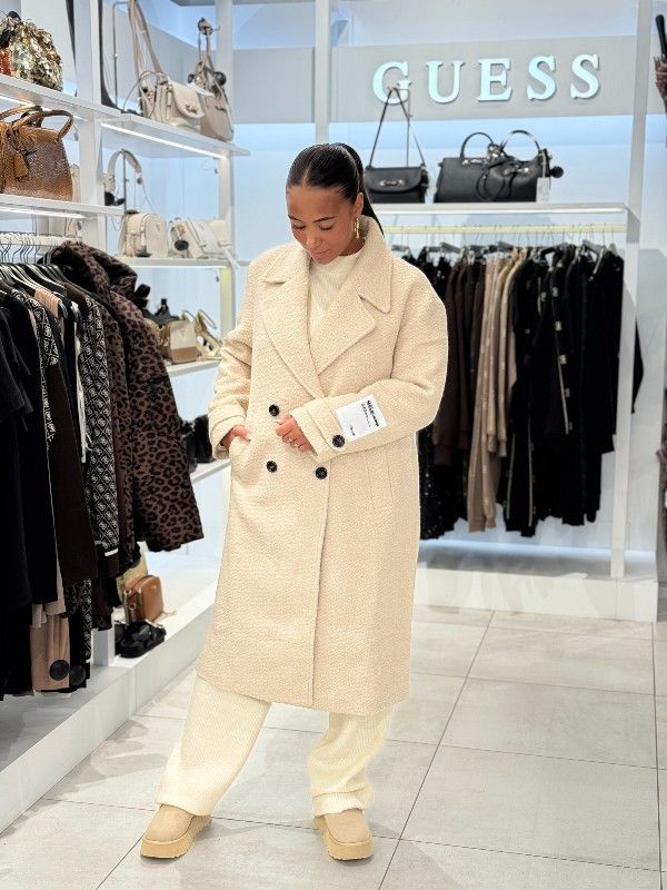 Malelions - Woman Oversized Label Coat - Beige