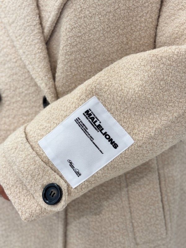 Malelions - Woman Oversized Label Coat - Beige