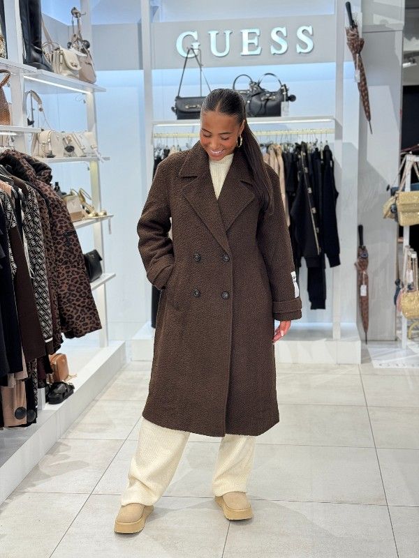 Malelions - Woman Oversized Label Coat - Bruin