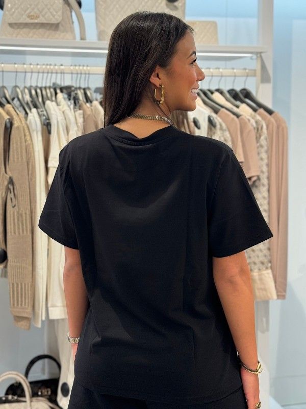 Malelions - Woman Patch Logo T-shirt - Zwart