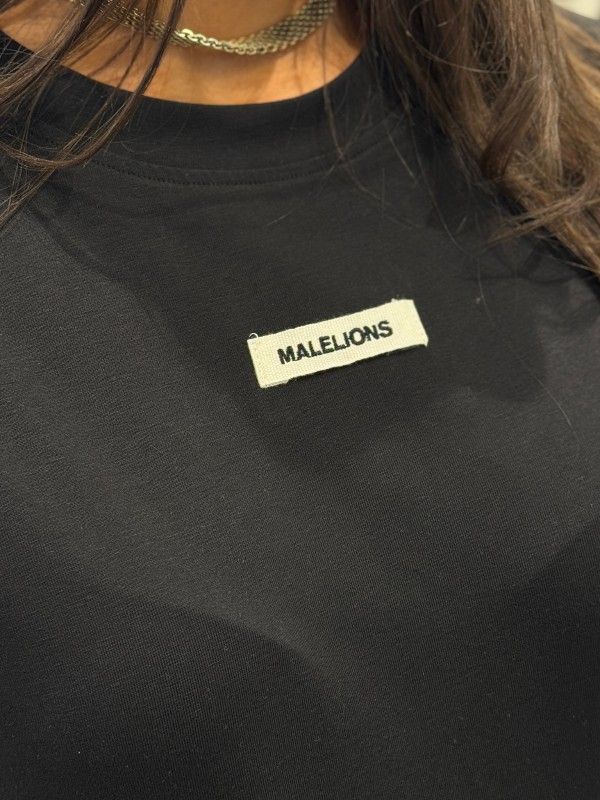 Malelions - Woman Patch Logo T-shirt - Zwart