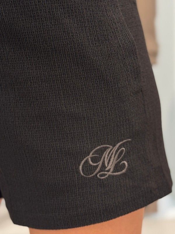 Malelions - Woman Seersucker Shorts - Zwart