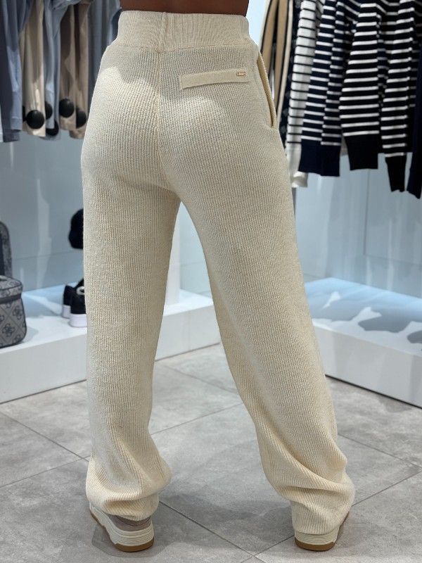 Malelions - Women Knit Pants - Beige