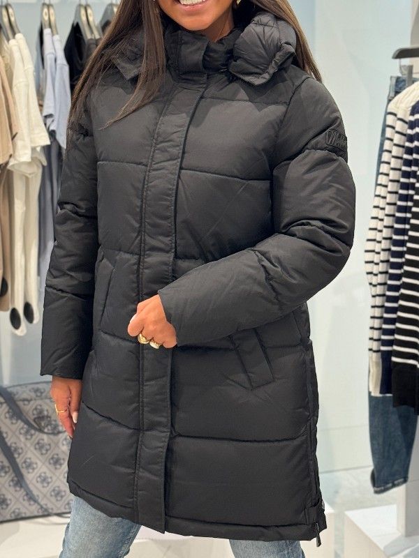 Malelions - Women Mid Length Puffer Jacket - Zwart