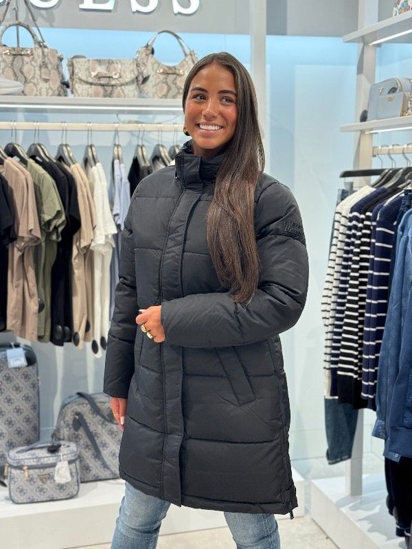 Malelions - Women Mid Length Puffer Jacket - Zwart
