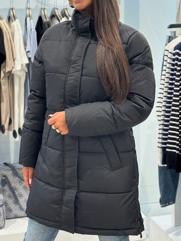 Malelions - Women Mid Length Puffer Jacket - Zwart