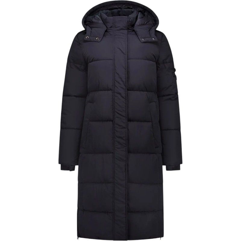 Malelions - Women Signature Long Puffer Jacket - Zwart