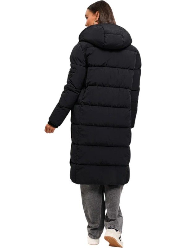 Malelions - Women Signature Long Puffer Jacket - Zwart