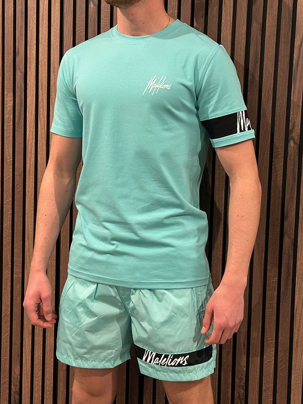 Malelions - Men Caption Swim Shorts - Blauw