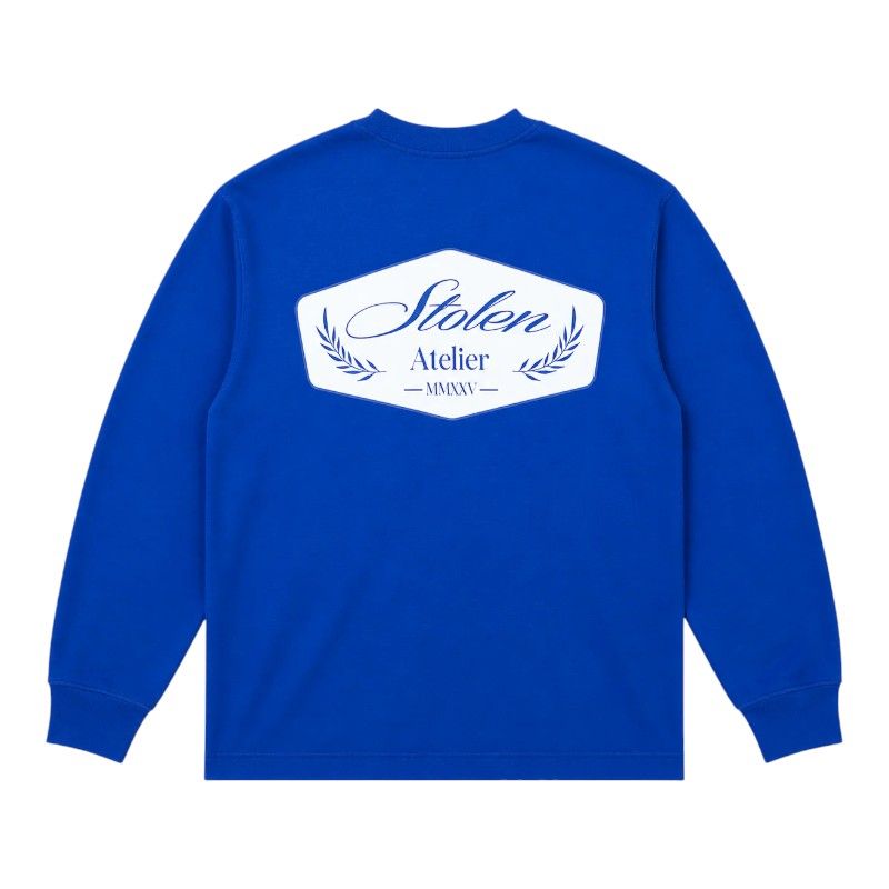 Stolen - Longsleeve T-shirt Atelier Print - Blauw