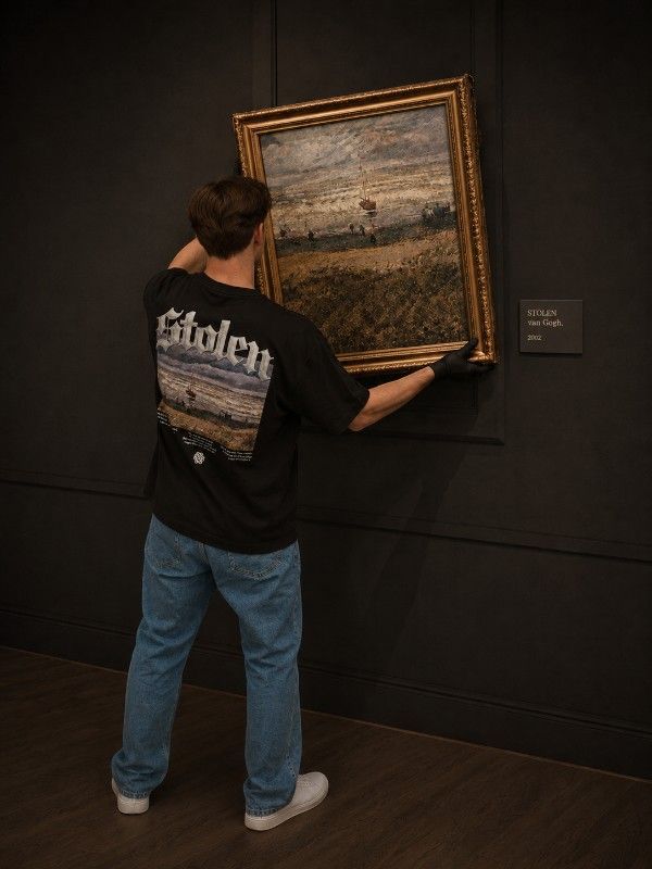 Stolen - Van Gogh T-shirt - Zwart