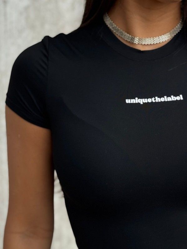 Unique The Label - Giselle Short Sleeve - Deep Black