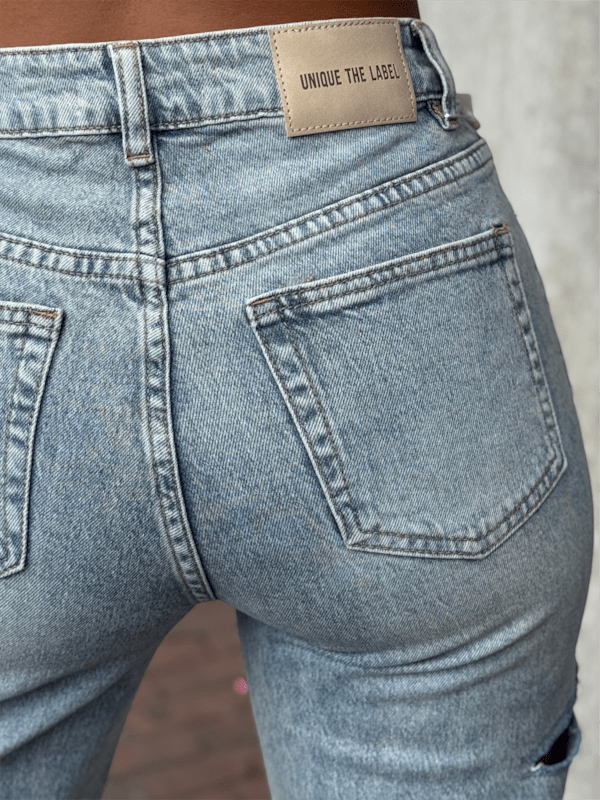 Unique The Label - June Wide Leg Jeans - Blauw