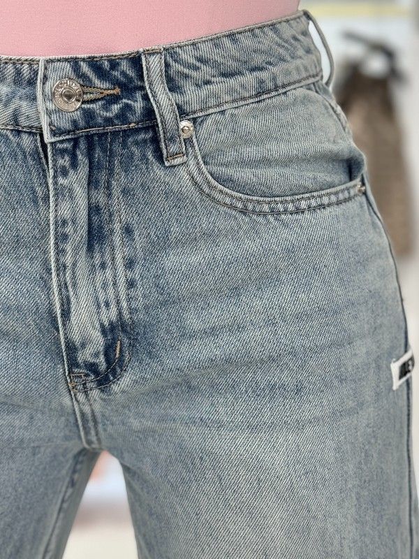 Unique The Label - June Wide Leg Jeans - Blauw