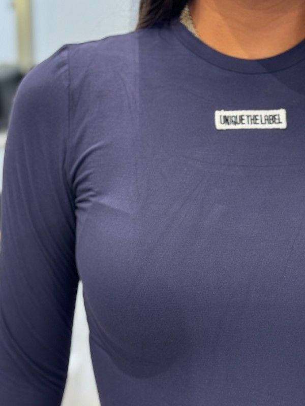 Unique The Label - Nena Long Sleeve Top - Deep Dark Navy