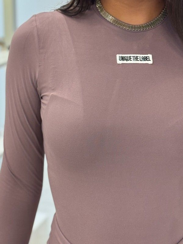 Unique The Label - Nena Long Sleeve Top - Mushroom