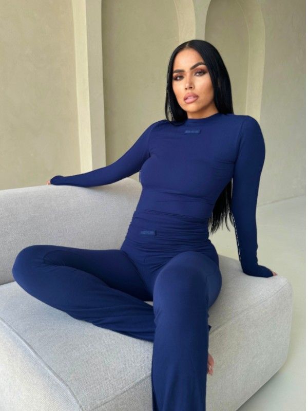 Unique The Label - Noelle Long Sleeve Top - Blauw