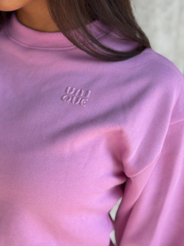 Unique The Label - Peggy Cropped Sweater - Bubblegum
