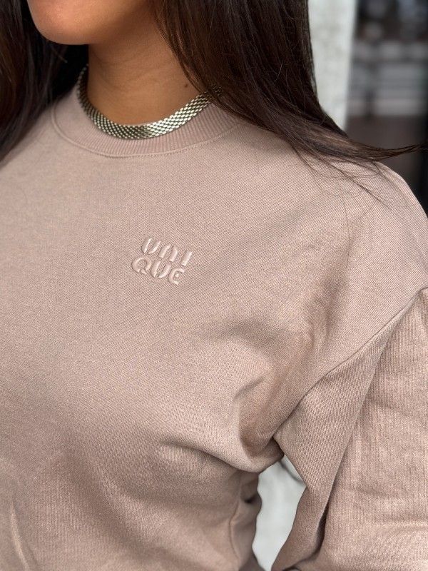 Unique The Label - Peggy Cropped Sweater - Sandy