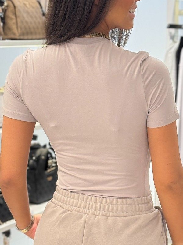 Unique The Label - Nena Short Sleeve Top - Beige