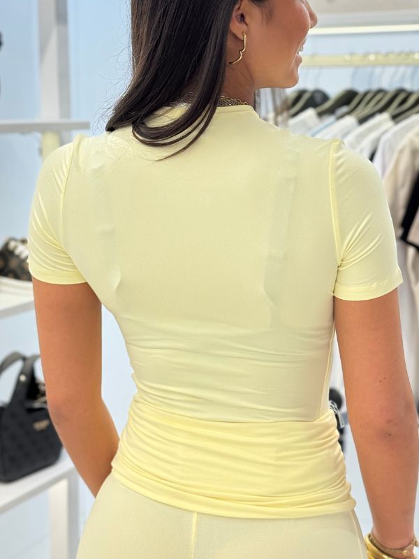 Unique The Label - Nena Short Sleeve Top - Geel