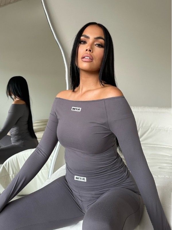 Unique The Label - Novi Off Shoulder Bodysuit - Grijs