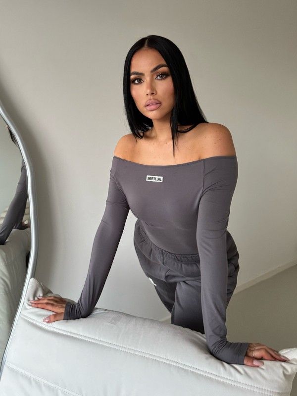 Unique The Label - Novi Off Shoulder Bodysuit - Grijs
