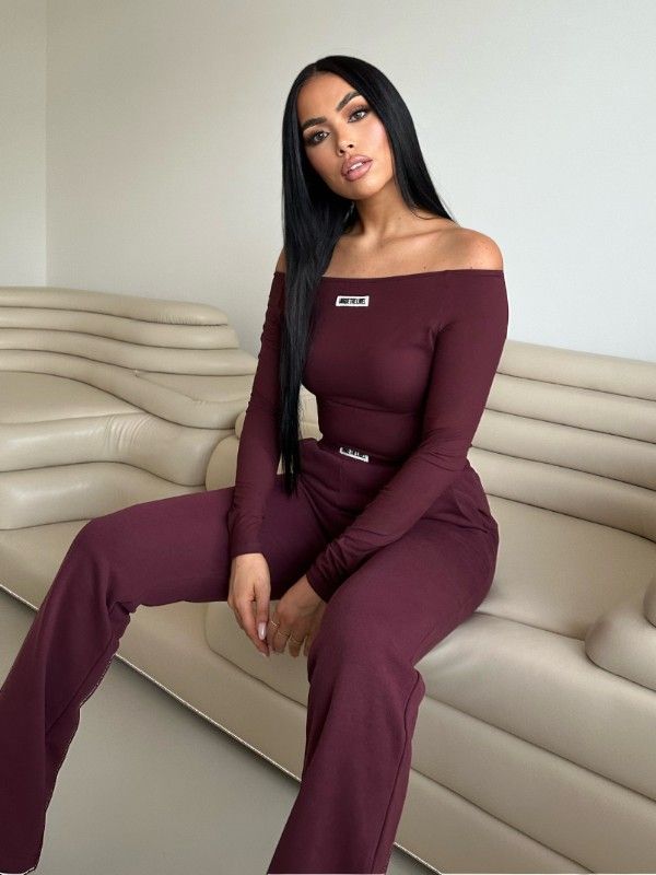 Unique The Label - Novi Off Shoulder Bodysuit - Rood