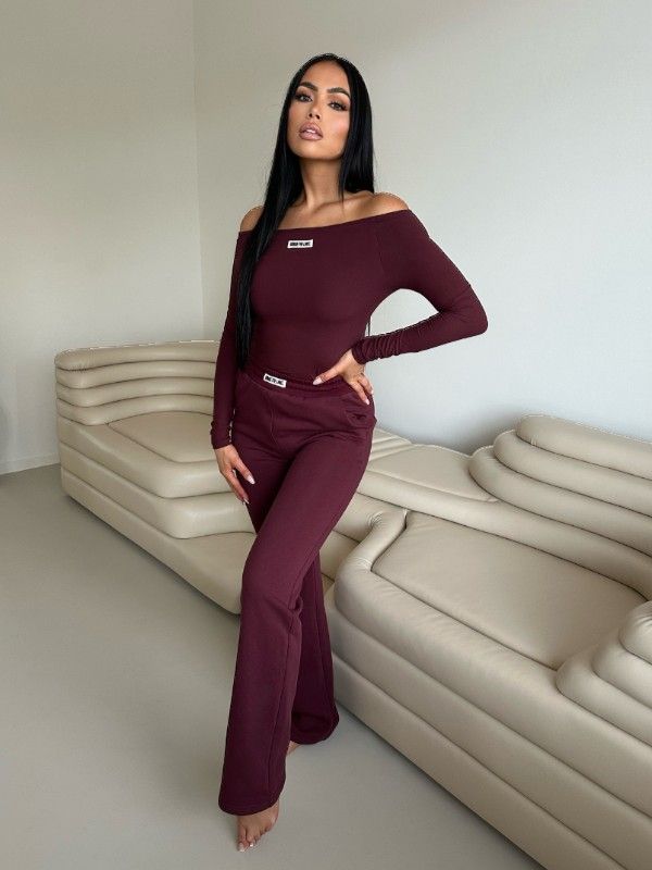 Unique The Label - Novi Off Shoulder Bodysuit - Rood