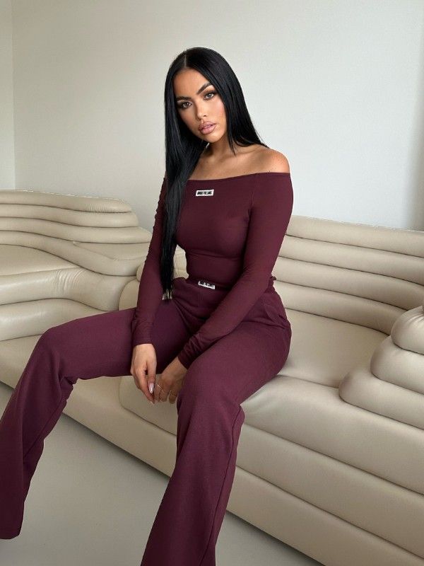 Unique The Label - Novi Off Shoulder Bodysuit - Rood