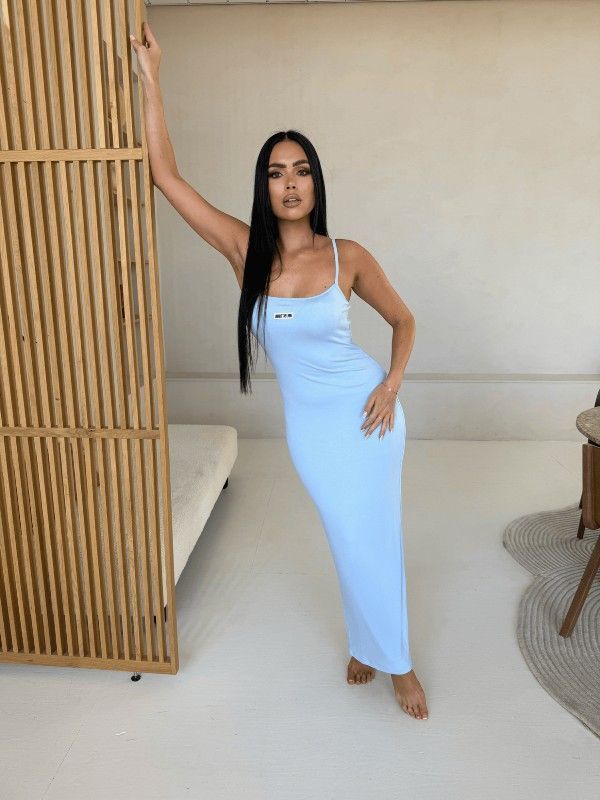 Unique The Label - Zoe Rib Dress - Blauw