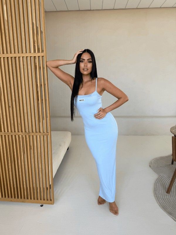 Unique The Label - Zoe Rib Dress - Blauw