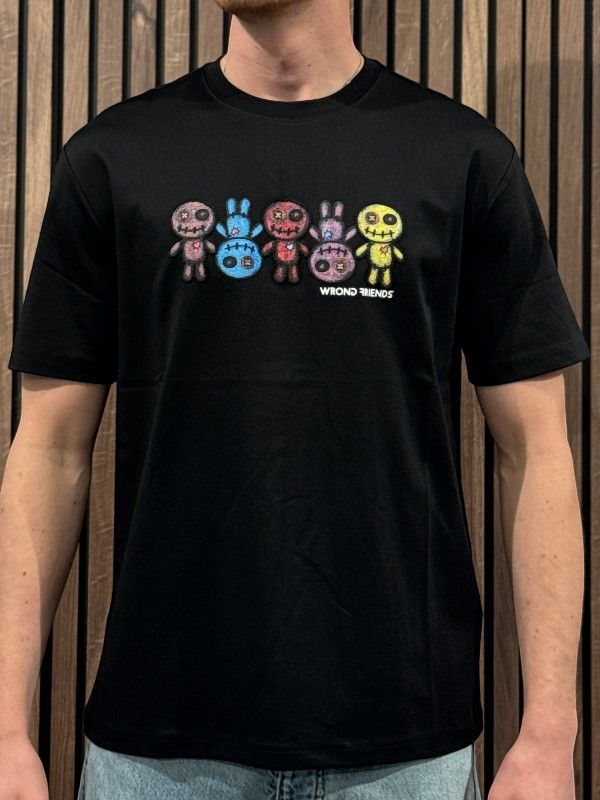 Wrong Friends - Franklin T-shirt - Zwart