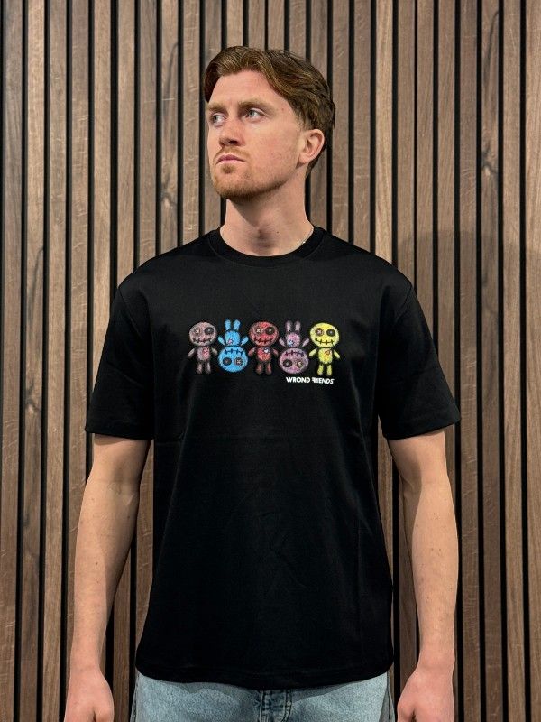 Wrong Friends - Franklin T-shirt - Zwart