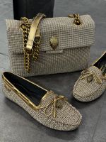 Kurt Geiger - Fabric Kensington Bag - Goud