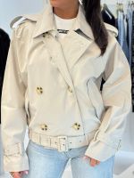 Airforce - Cropped Trenchcoat - Oatmeal Beige