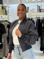 Airforce - Waxed Crinckle Jacket Bomber - Grijs