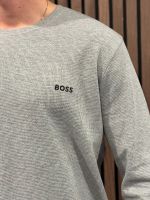 Boss - Waffle LS-Shirt - Grijs