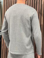 Boss - Waffle LS-Shirt - Grijs