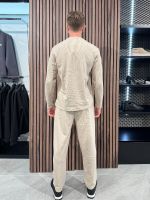Boss - Waffle LS-Shirt - Beige