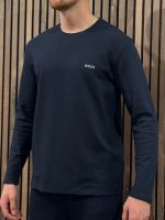 Boss - Waffle LS-Shirt - Blauw